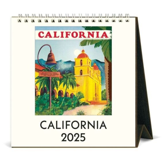 Cavallini & Co. California 2025 Easel Desk Calendar, 6.5"x6.5" - Picture 1 of 5